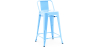 Buy Bar stool with small backrest  Stylix industrial design Metal- 60cm - New Edition Pastel blue 60126 with a guarantee