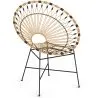 Buy Round Synthetic Rattan Outdoor Chair - Boho Bali Design - Elsa Natural 60541