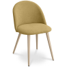 Buy Dining Chair - Upholstered in Fabric - Scandinavian Style - Evelyne Light Yellow 59261 in the Europe