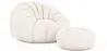 Upholstered Armchair with Ottoman - White Boucle - Rubi image 9