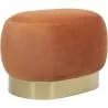 Buy Pouf - Velvet and Metal - Luxe Orange 60552