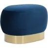 Buy Pouf - Velvet and Metal - Luxe Dark blue 60552