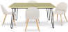 Buy Pack Industrial Design Dining Table 120cm & 4 Dining Chairs - Bouclé Upholstered - Evelyne White 60571 - in the EU
