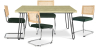 Buy Pack Industrial Design Dining Table 120cm & 4 Rattan Dining Chairs - Velvet Upholstery - Martha Dark green 60587 - in the EU