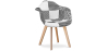 Buy Dining Chair with Armrests - Upholstered in Patchwork - Black and White - Dominic White / Black 60604 - in the EU