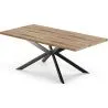Buy Rectangular Dining Table - Industrial - Wood and Metal - Bayron Natural wood 60608