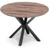 Buy Round Dining Table - Industrial - Wood and Metal - Bayron Natural wood 60609