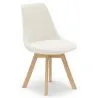 Buy Upholstered Dining Chair - White Boucle - Tulip White 60614
