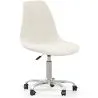 Buy Swivel Office Chair - Bouclé Upholstered - Denisse White 60620