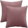 Buy Pack of 2 velvet cushions - cover and filling - Mesmal Pink 60631
