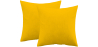 Buy Pack of 2 velvet cushions - cover and filling - Mesmal Pastel yellow 60631 at Privatefloor