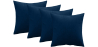 Buy Pack of 4 velvet cushions - cover and filling - Mesmal Dark blue 60632 - prices