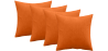 Buy Pack of 4 velvet cushions - cover and filling - Mesmal Orange 60632 in the Europe
