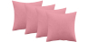 Buy Pack of 4 velvet cushions - cover and filling - Mesmal Pastel pink 60632 - in the EU