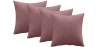 Buy Pack of 4 velvet cushions - cover and filling - Mesmal Pink 60632 with a guarantee