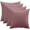 Buy Pack of 4 velvet cushions - cover and filling - Mesmal Pink 60632