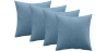 Buy Pack of 4 velvet cushions - cover and filling - Mesmal Light blue 60632 - prices