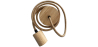 Buy Hanging Lamp Cable in Jute and Wood - 200cm - Hanz Natural 60633 - in the EU