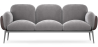 Buy 3-Seater Sofa - Upholstered in Velvet - Vandan Light grey 60652 - in the EU