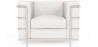 Buy Design Armchair - Upholstered in Vegan Leather - Lecur White 60657 - prices
