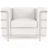 Buy Design Armchair - Upholstered in Vegan Leather - Lecur White 60657