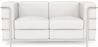 Buy 2-Seater Sofa - Upholstered in Vegan Leather - Lecur White 60658 - prices