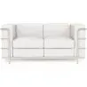 Buy 2-Seater Sofa - Upholstered in Vegan Leather - Lecur White 60658