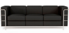 Buy 3-Seater Sofa - Upholstered in Vegan Leather - Lecur Black 60659 - in the EU
