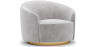 Buy Curved Design Armchair - Upholstered in Velvet - Herina Light grey 60647 in the Europe