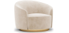 Buy Curved Design Armchair - Upholstered in Velvet - Herina Beige 60647 - in the EU