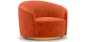 Buy Curved Design Armchair - Upholstered in Velvet - Herina Brick 60647 at Privatefloor