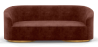 Buy 3/4-Seater Velvet Upholstered Sofa - Herina Chocolate 60648 at Privatefloor