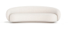 Buy Curved Bouclé Fabric Sofa - 3/4 Seats - Souta White 60690 - in the EU