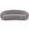 Buy Velvet Curved Sofa - 3/4 Seats - Souta Light grey 60691 - prices