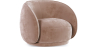 Buy Curved Velvet Upholstered Armchair - Callum Cream 60692 - prices