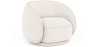 Buy Curved armchair upholstered in bouclé fabric - Callum White 60693 - in the EU