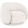 Buy Curved armchair upholstered in bouclé fabric - Cally  White 60693