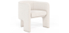 Buy Design Armchair - Bouclé Fabric Upholstered Armchair - Curtis White 60701 - in the EU