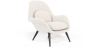 Buy Bouclé Upholstered Armchair - Uyere White 60707 - in the EU