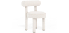 Buy Dining Chair - Upholstered in Bouclé Fabric - Rhys White 60709 - in the EU