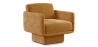 Buy Velvet Upholstered Armchair - Jackson Mustard 60698 with a guarantee