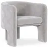 Buy Velvet Upholstered Armchair - Callum Light grey 60700