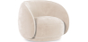 Buy Curved Velvet Upholstered Armchair - Callum Beige 60692 at Privatefloor