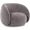 Curved Velvet Upholstered Armchair - Cally image 9