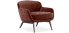 Buy Velvet Upholstered Armchair - Jenna Chocolate 60694 at Privatefloor