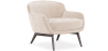 Buy Velvet Upholstered Armchair - Jenna Beige 60694 - in the EU