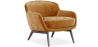 Buy Velvet Upholstered Armchair - Jenna Mustard 60694 at Privatefloor