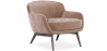 Buy Velvet Upholstered Armchair - Jenna Cream 60694 in the Europe