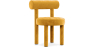 Buy Dining Chair - Upholstered in Velvet - Rhys Yellow 60708 at Privatefloor
