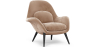 Buy Velvet Upholstered Armchair - Uyere Cream 60706 at Privatefloor